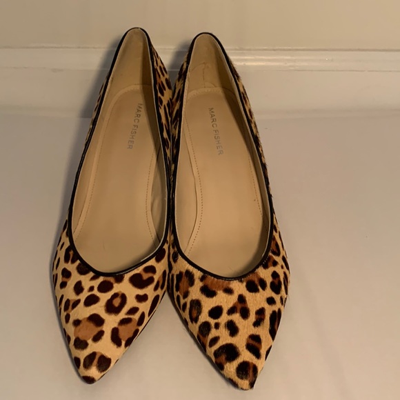 Marc Fisher | Leopard Print | Pointed Toe | Block Heel | Cow Fur - Picture 5 of 5